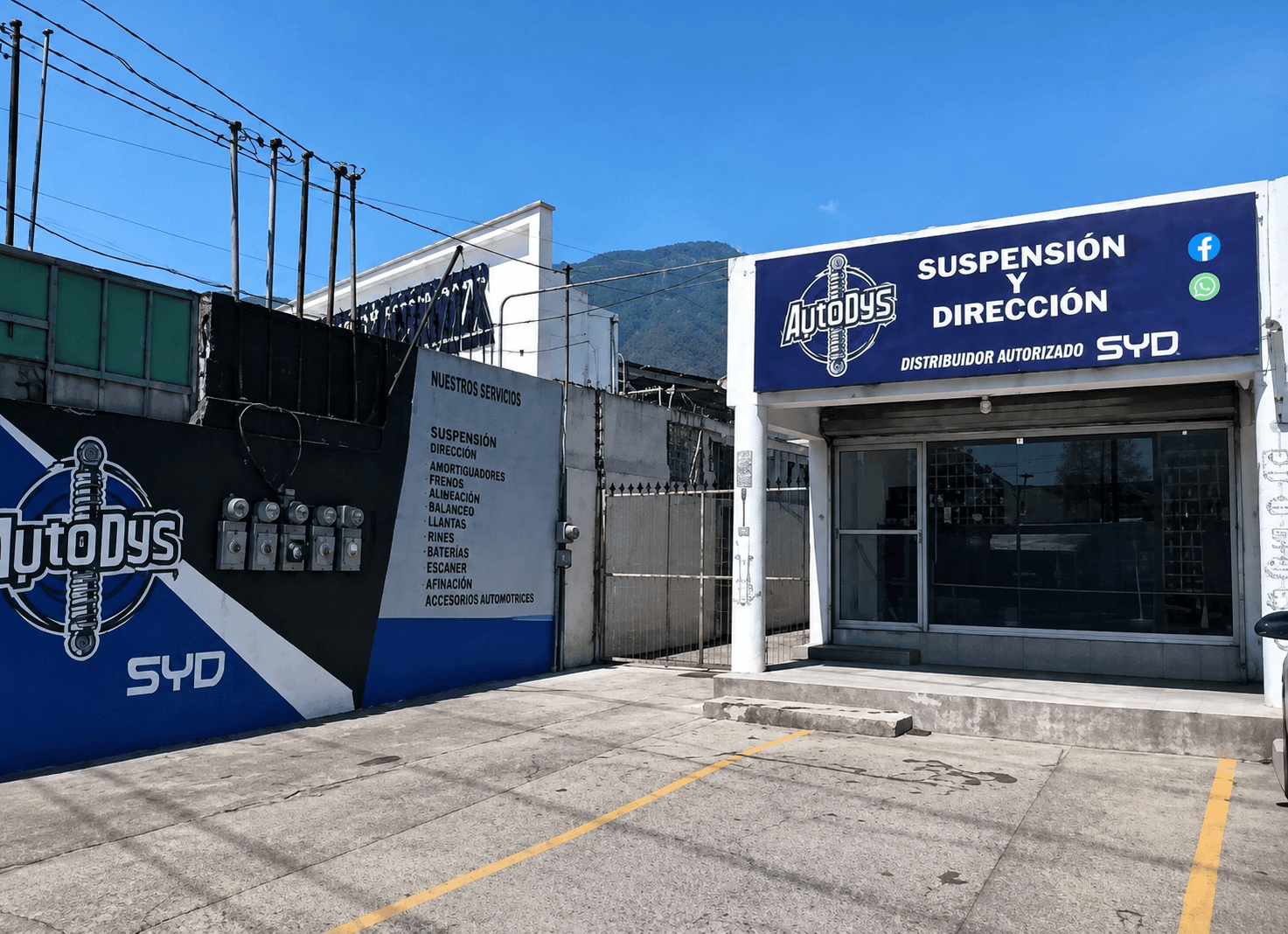 Fachada de la sucursal AutoDys en Raúl Rangel Frías