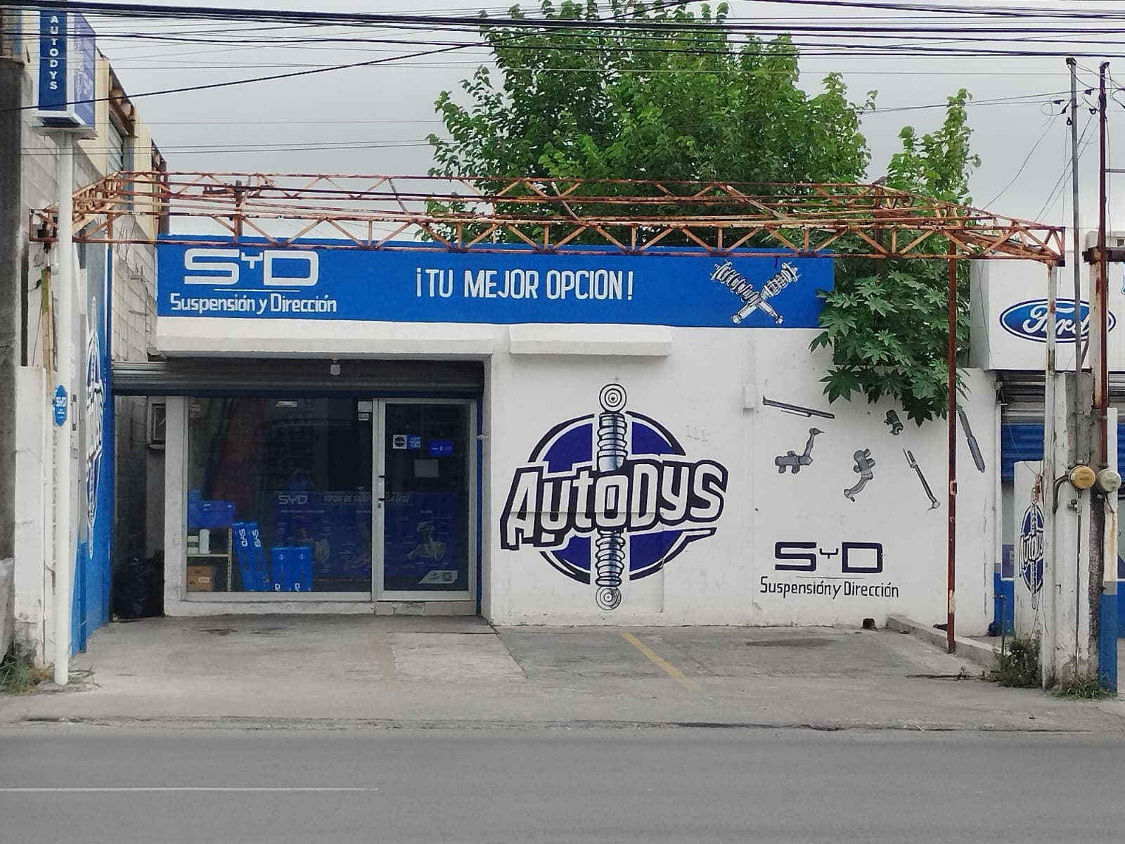 Fachada de la sucursal AutoDys en San Nicolás